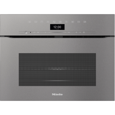 Four micro-ondes combiné encastrable Miele H 7440 BMX 45 cm verre gris