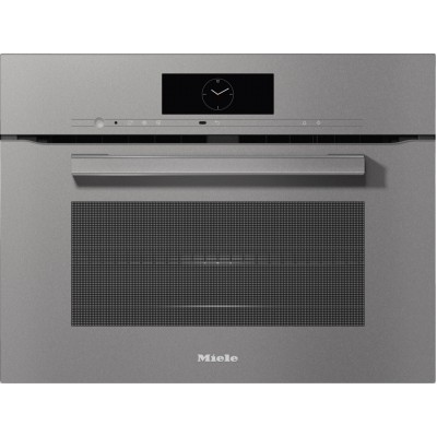 Miele h 7840 bm built-in microwave combined oven 45 cm gray glass
