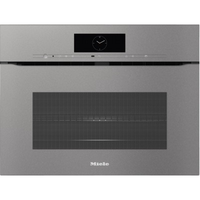 Miele h 7840 bmx built-in combined microwave oven 45 cm gray glass