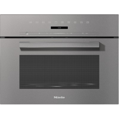 Horno microondas empotrable Miele m 7244 tc VitroLine cristal gris