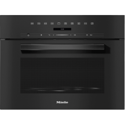 Four à micro-ondes encastrable Miele m 7244 tc VitroLine en verre noir