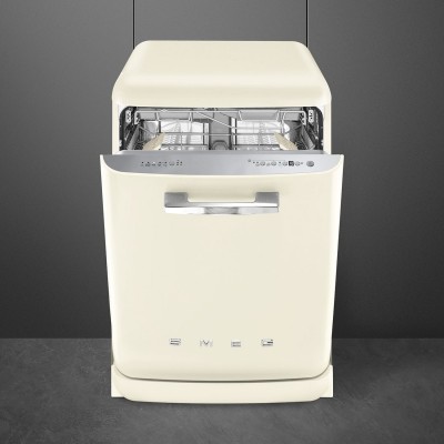 Smeg LVFABCR3 50's Style  Geschirrspüler freistehende Creme