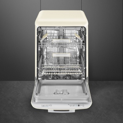 Smeg lvfabcr3 50's Style lavastoviglie libera installazione panna