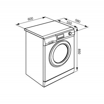 Smeg LSF147E  Washer dryer freestanding 7 / 4 kg