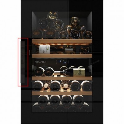 Nevada nw52d-bfg-h cantinetta h 89 cm incasso integrale vetro nero