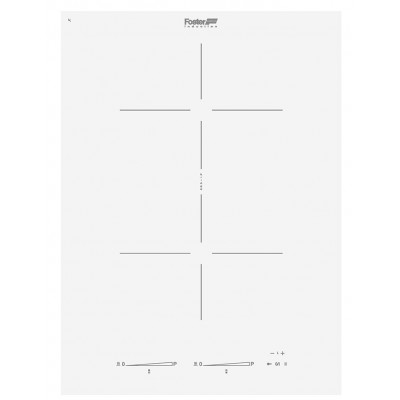 Foster 7341 255 s 4000 Domino Induktionskochfeld 38 cm weiße Glaskeramik