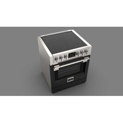 Fulgor fsrc 3004 p mi ed 2f mbk cocina de inducción profesional Sofia 75 cm negro