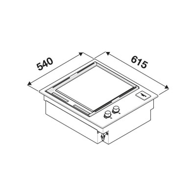 Fulgor fobq 601 ty gx teppanyaki plate built-in 61 cm stainless steel