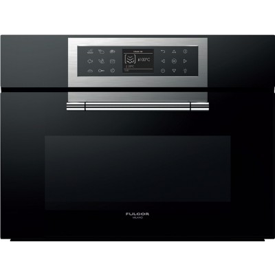 Fulgor fclcso 4510 tem bk eingebauter kombinierter Dampfbackofen H 45 cm schwarz