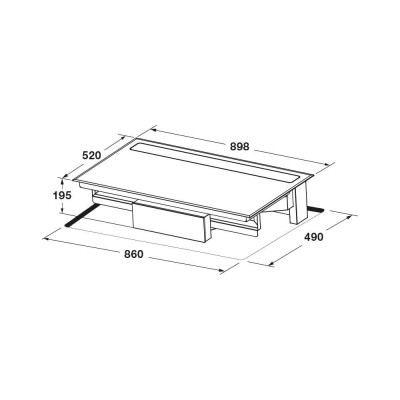 Fulgor fclhd 9041 hid ts bk 2 induction hob integrated hood black