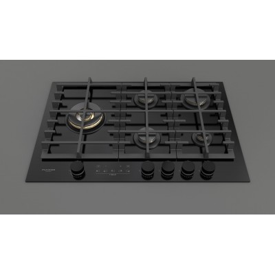 Fulgor fclh 755 gt wk bk gas hob 75 cm black