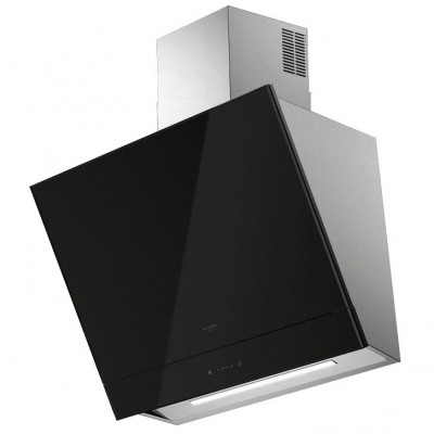 Fulgor fclhd 900 tc bk wall hood 90 cm black glass