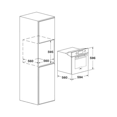 Fulgor fuo 6009 mt mbk wbudowany piekarnik konwekcyjny czarny