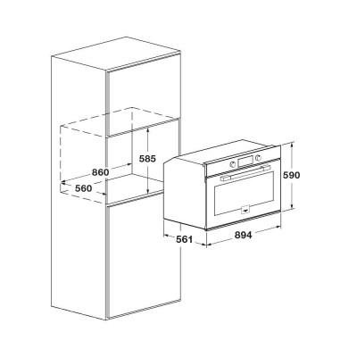 Fulgor Fuo 9609 MT MBK Einbau-Multifunktionsbackofen 90 cm schwarz