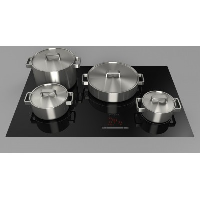 Fulgor fsh 804 id wt mbk induction hob 80 cm black