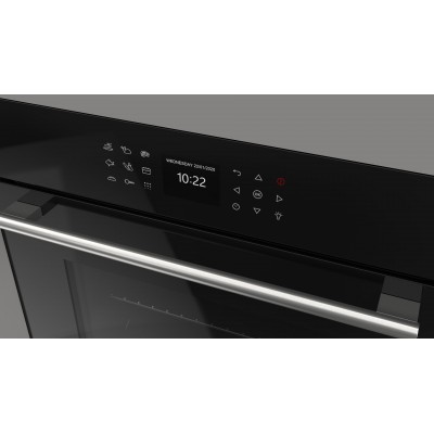 Fulgor fco 6215 tem bk eingebauter Multifunktionsbackofen Plano aus schwarzem Glas