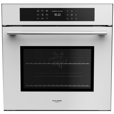 Fulgor fco 6215 tem wh Einbau-Multifunktionsbackofen Plano, weißes Glas