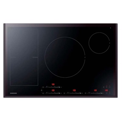 Samsung nz84f7nc6ab table de cuisson à induction 80 cm vitrocéramique noire