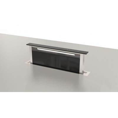 Fulgor fddh 900 trc bk Downdraft-Bodenhaube aus schwarzem Glas