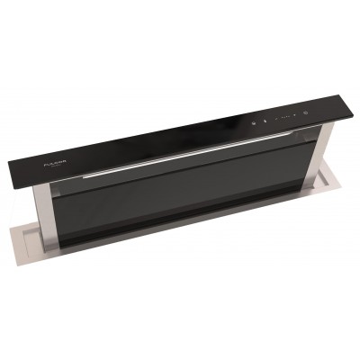 Fulgor fddh 900 trc bk Campana de suelo downdraft en cristal negro