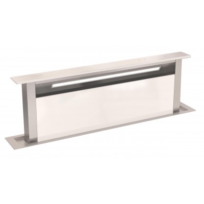 Fulgor fddh 900 trc wh Campana de suelo downdraft en cristal blanco