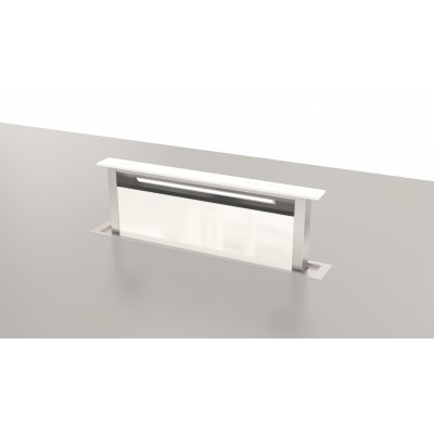 Fulgor fddh 900 trc wh Campana de suelo downdraft en cristal blanco