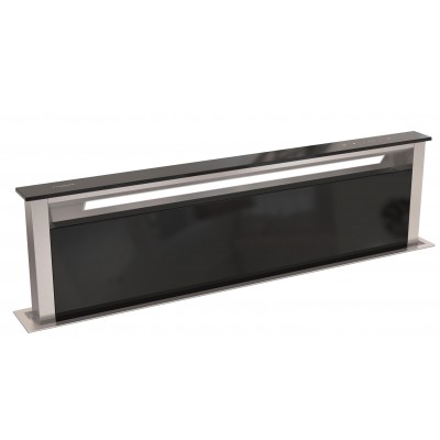 Fulgor fddh 1120 trc bk campana de suelo Lift 120 Downdraft 112 cm cristal negro