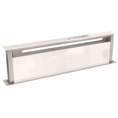 Fulgor fddh 1120 trc wh campana de suelo Elevador 120 Downdraft 112 cm cristal blanco