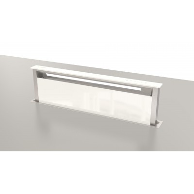 Fulgor fddh 1120 trc wh campana de suelo Elevador 120 Downdraft 112 cm cristal blanco