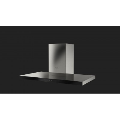 Fulgor Milano Fulgor fthd 900 tc bk x  Campana de pared 90 cm acero inoxidable + cristal negro