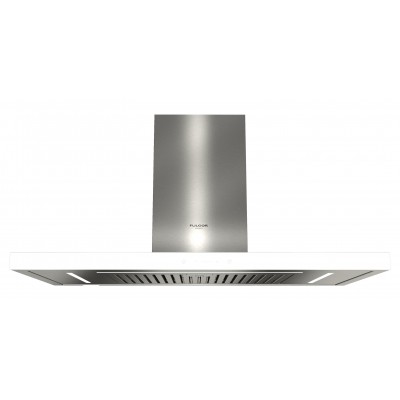 Fulgor fthd 900 tc wh x cappa parete 90 cm inox + vetro bianco