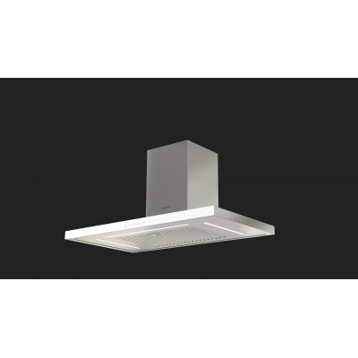 Fulgor fthd 900 tc wh x 90 cm stainless steel wall hood + white glass