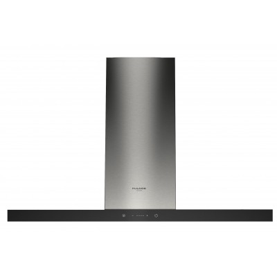 Fulgor ftihd 960 tc bk x 90 cm stainless steel island hood + black glass