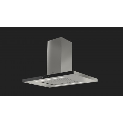 Fulgor ftihd 960 tc bk x 90 cm stainless steel island hood + black glass