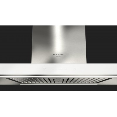 Fulgor ftihd 960 tc wh x cappa isola 90 cm inox + vetro bianco