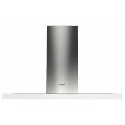 Fulgor ftihd 960 tc wh x 90 cm stainless steel island hood + white glass