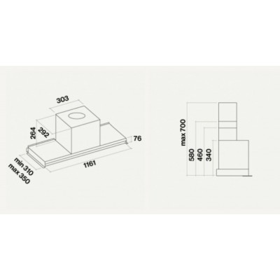 Falmec Virgola No-Drop hotte encastrable 120 cm