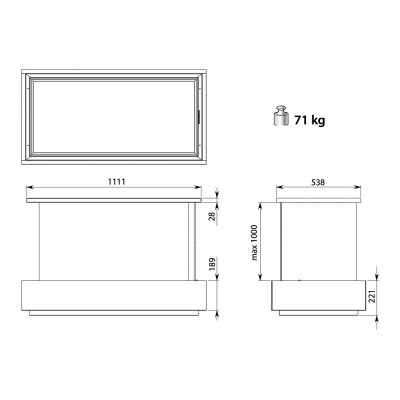 Falmec levante circle.tech cappa isola 120 cm vetro grafite clvi20.e0