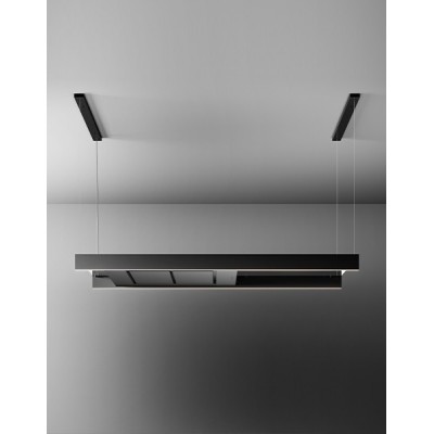 Falmec Light campana extractora de isla 120 cm negro mate