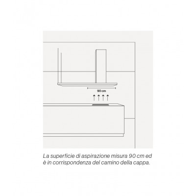 Falmec elle Inselhaube 175 cm mattschwarz