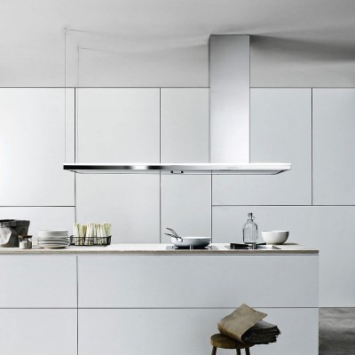 Falmec lumen island hood 175 cm stainless steel fireplace on the right