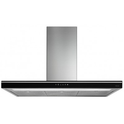 Falmec hotte murale design luce 90 cm acier inoxydable + verre noir clhi90.00