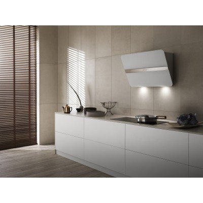 Falmec Flipper Wandhaube 85 cm, weißes Glas