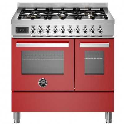 Bertazzoni pro96l2erot countertop kitchen 90 cm red