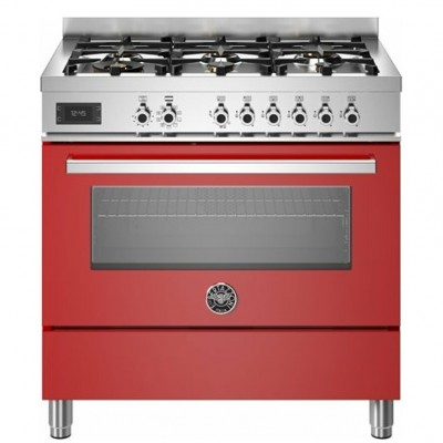 Bertazzoni pro96l1erot 90 cm czerwona kuchenka nablatowa