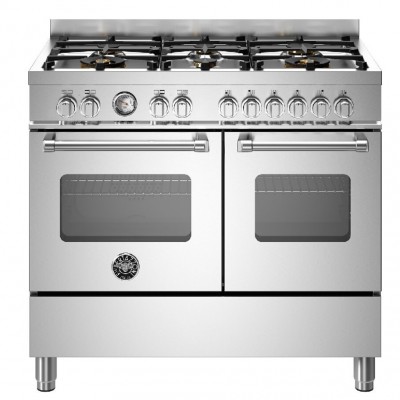 Bertazzoni mas106l2ext 100 cm stainless steel countertop kitchen