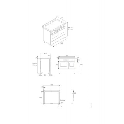 Bertazzoni pro105i2ebit Arbeitsplatten-Induktionsküche 100 cm weiß