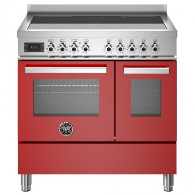 Bertazzoni pro95i2erot cuisinière à induction à poser 90 cm rouge