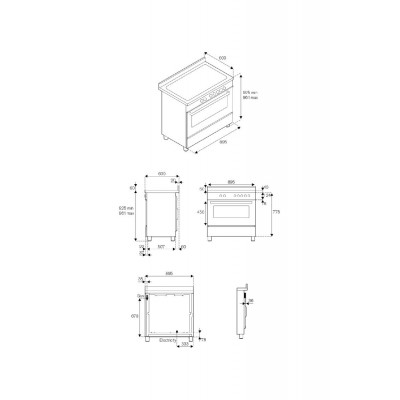 Bertazzoni pro95i1ebit Arbeitsplatten-Induktionsküche 90 cm weiß