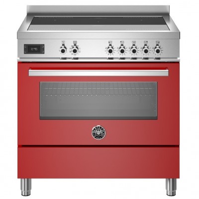 Bertazzoni pro95i1erot cuisinière à induction à poser 90 cm rouge